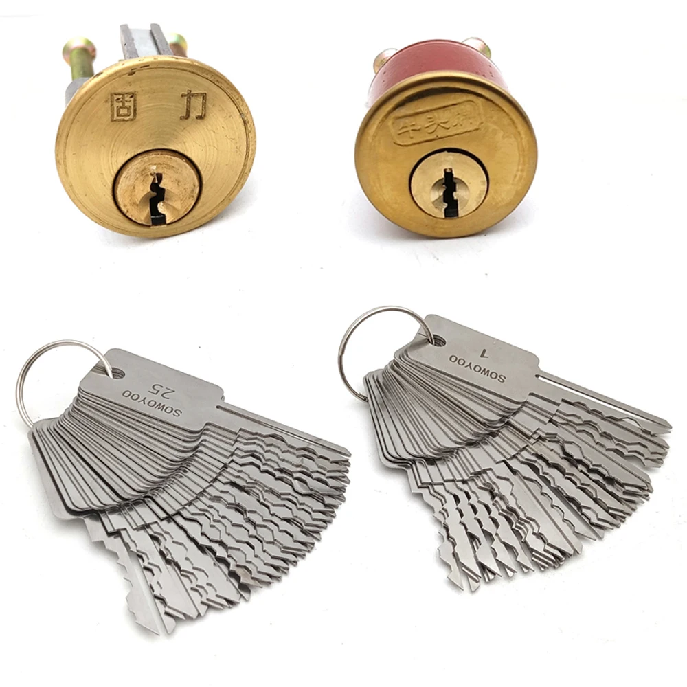Heavy Equipment Keys Master Set - 48-in-1-Schlosserwerkzeuge, Schlossschlüssel-Set für Stierkopfschloss für S-Nut-Schloss