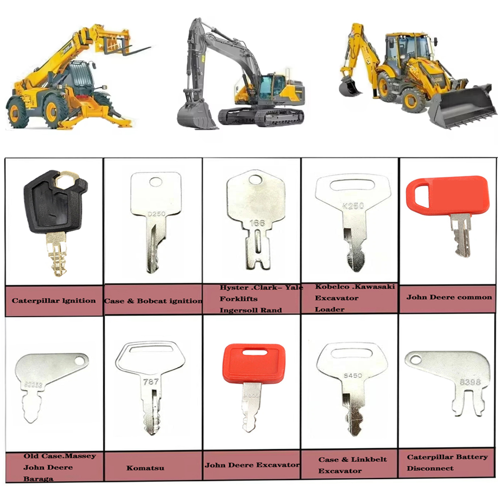 Heavy Equipment Keys Master Set - 10-teiliges Master-Key-Zündset für landwirtschaftliche Maschinen +