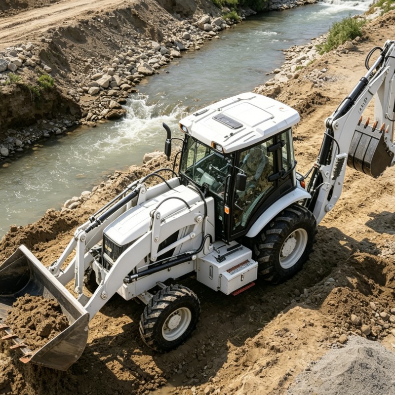 Industrieller Baggerlader mit  – Heavy Equipment Working Bewertung und Preis