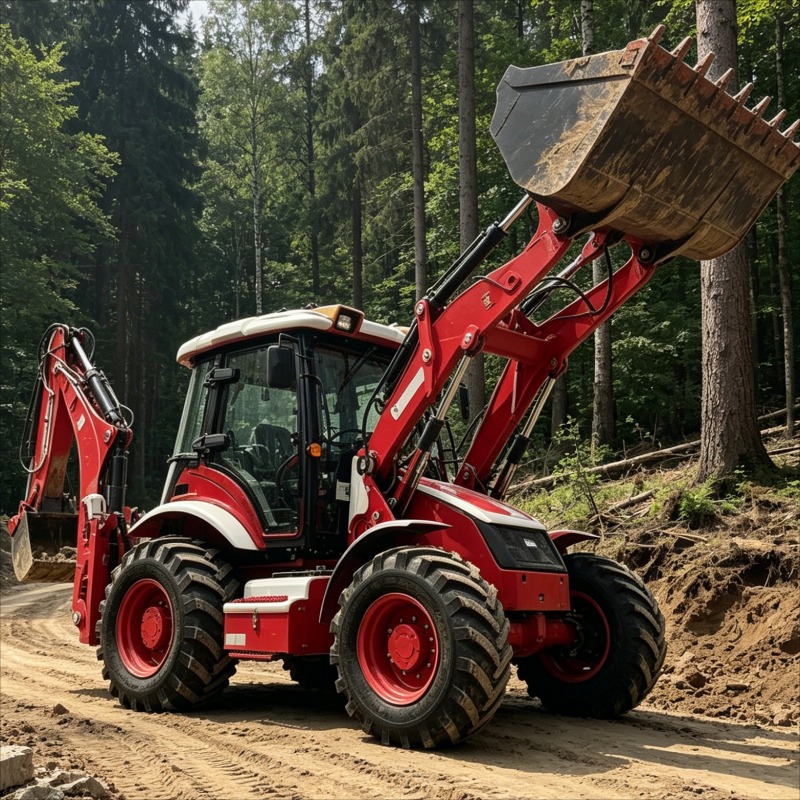 Industrieller Baggerlader mit  – Heavy Equipment Working Bewertung und Preis