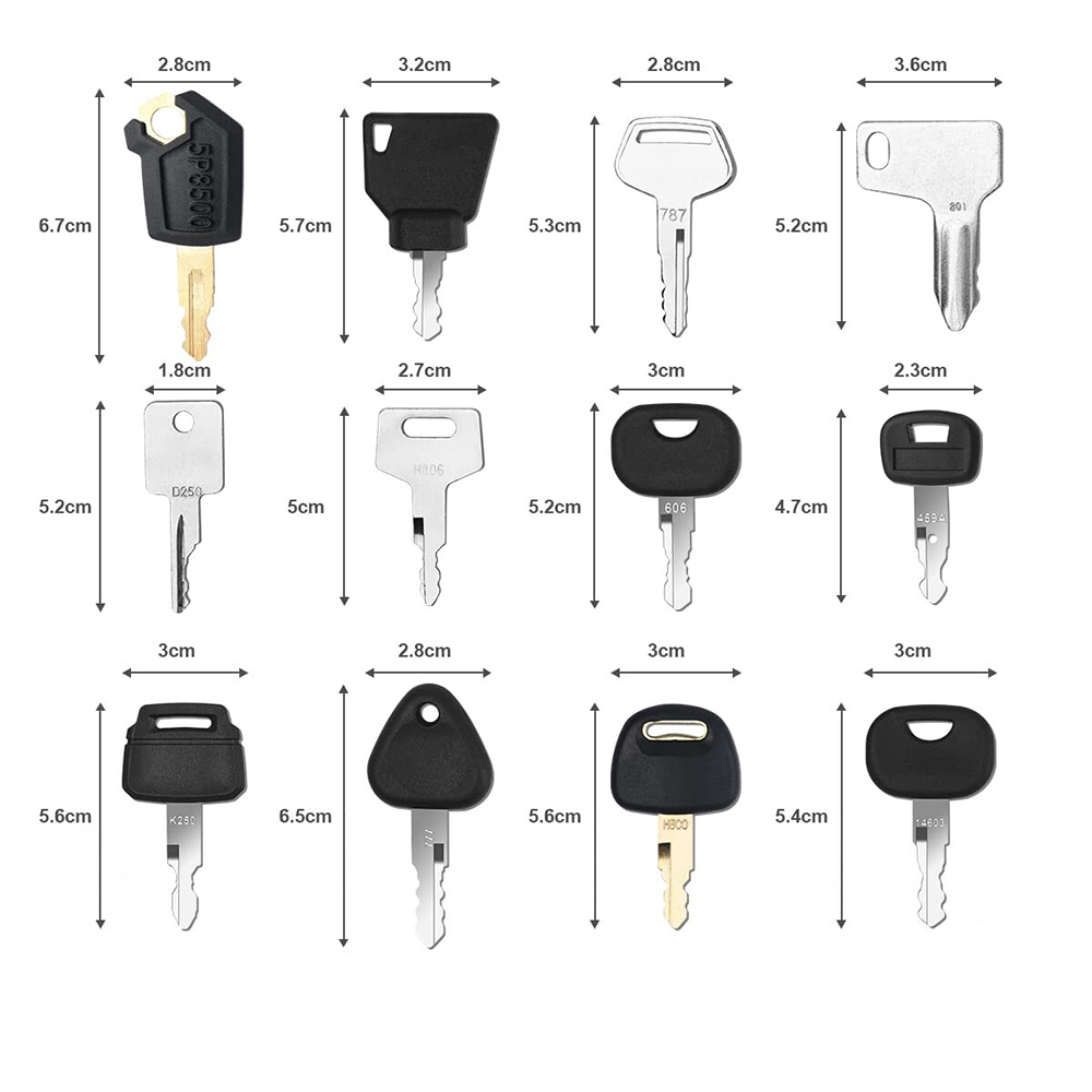 12Pcs Schwere Ausrüstung Bau Z – Heavy Equipment Keys Master Set Bewertung und Preis