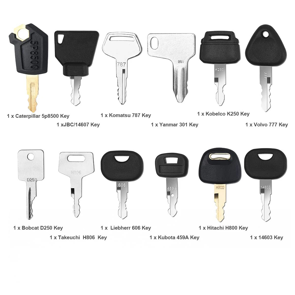 12Pcs Schwere Ausrüstung Bau Z – Heavy Equipment Keys Master Set Bewertung und Preis